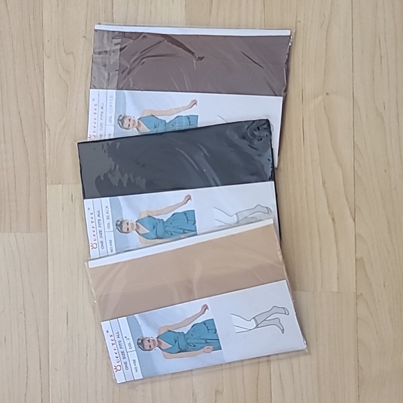 Wholesale lots of 3 pairs Queentex Sheer Knee-high Coffee/Black/Nude Soc… - Picture 1 of 5